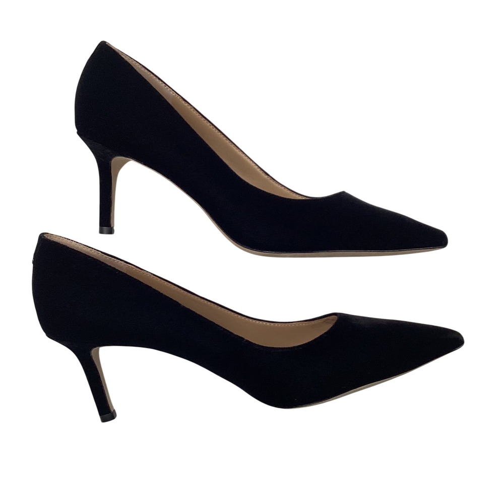 Lauren Ralph Lauren Black Velvet Pointed Toe Pumps RLL Logo Heels Womens 11B - Picture 9 of 16